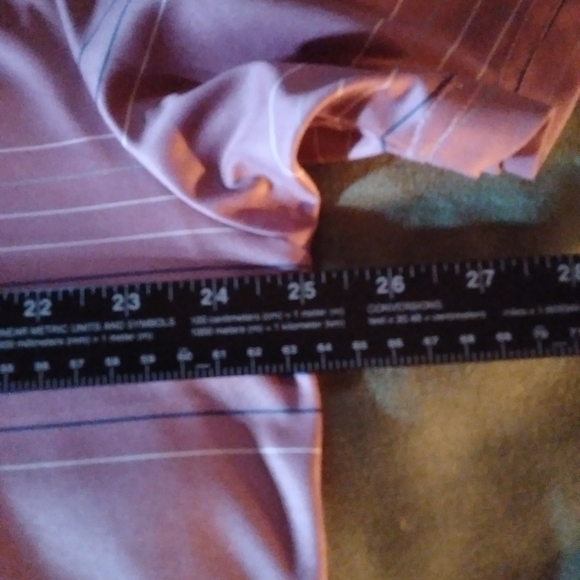 PGA  pro series polo golf shirt XXL Mauve with stripes 100% polyester Polo shi… - Picture 12 of 14